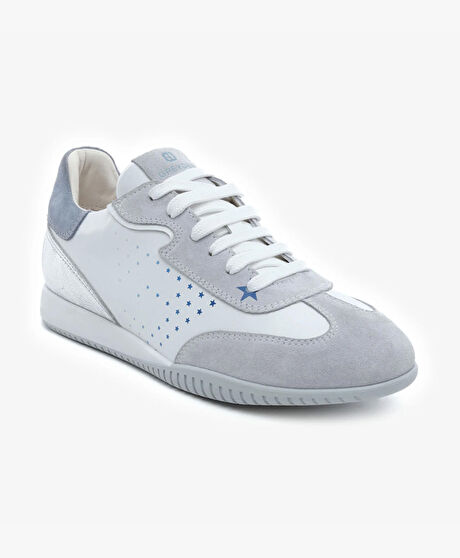 Kadın Buz Gri Hakiki Deri Spor Ayakkabı