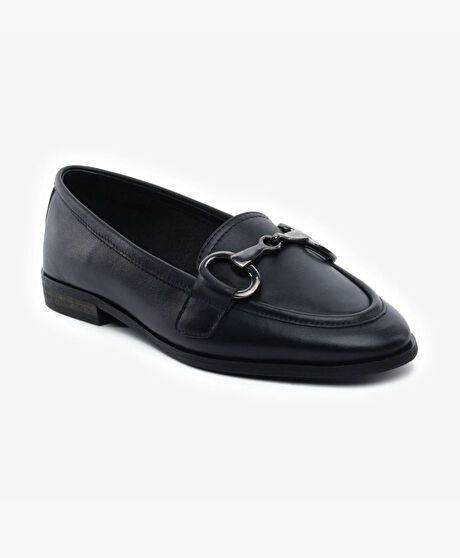 Kadın Siyah Hakiki Deri Casual Ayakkabı