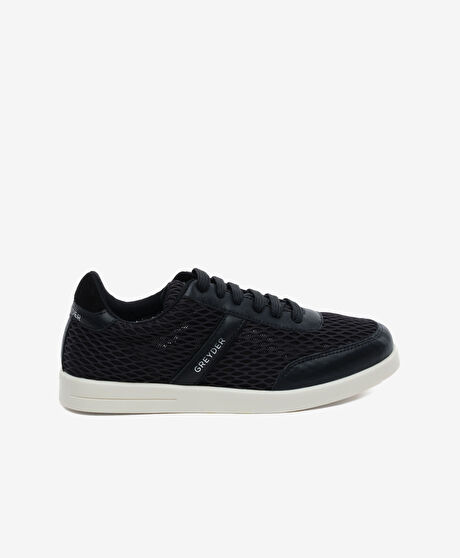 Kadın Siyah Hakiki Deri Sneaker Ayakkabı