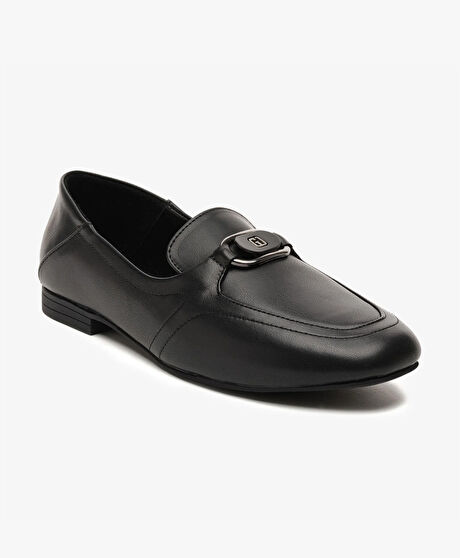 Kadın Siyah Hakiki Deri Loafer Ayakkabı