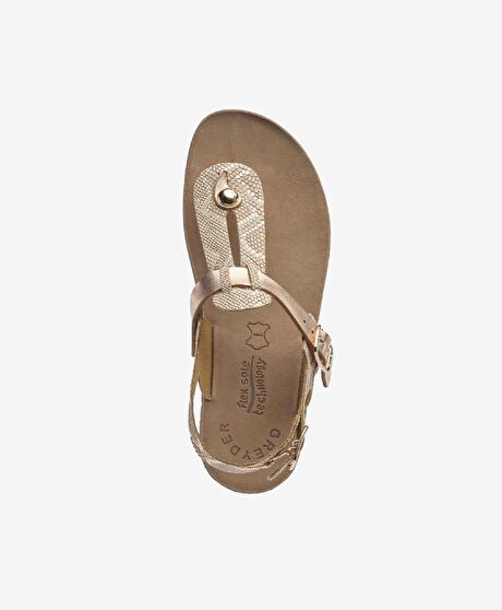 Kadın Rose Yılan Hakiki Deri Sandalet