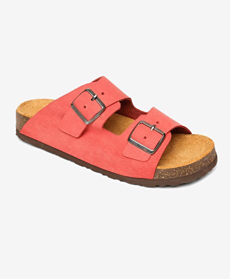 Kız Çocuk Pembe Hakiki Deri Terlik