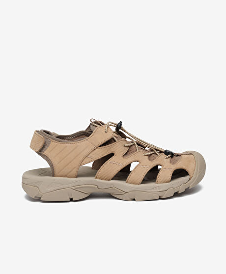 Erkek Vizon Hakiki Deri Sandalet