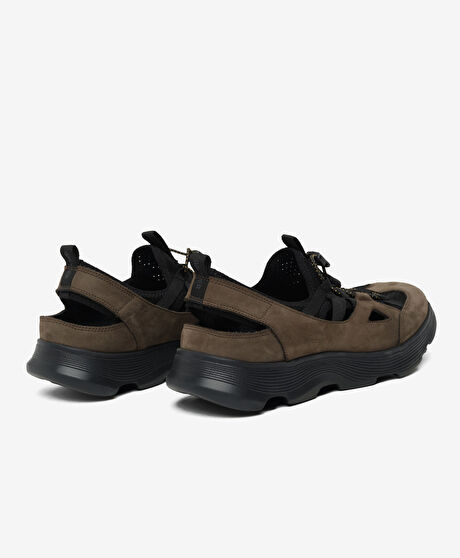 Erkek Duman Nubuk Hakiki Deri Sandalet