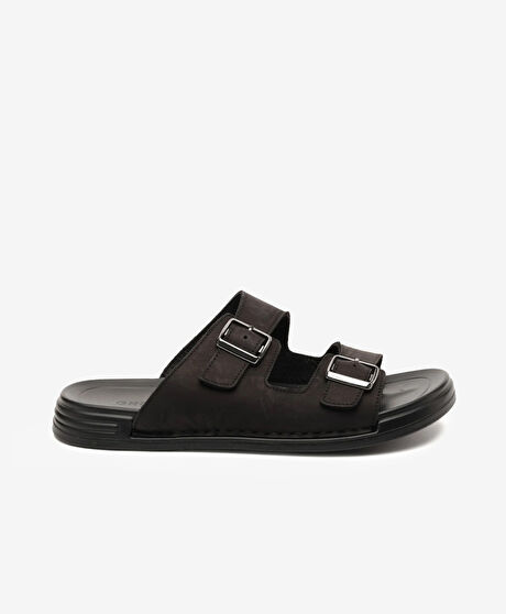 Erkek Siyah Hakiki Deri Terlik