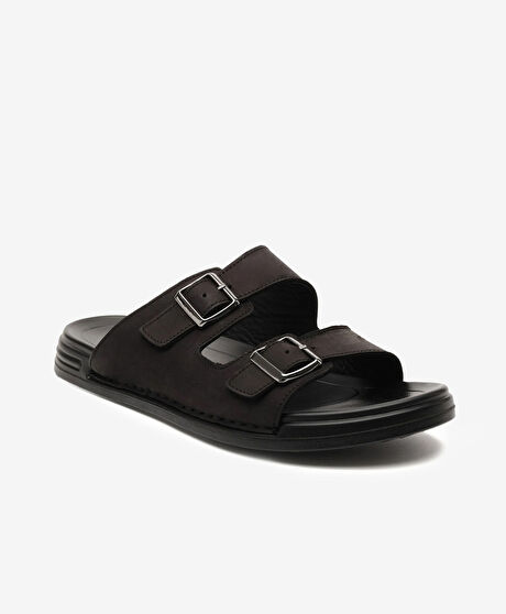 Erkek Siyah Hakiki Deri Terlik