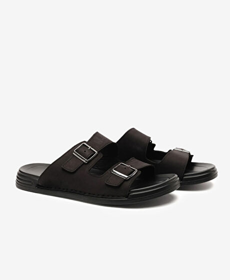 Erkek Siyah Hakiki Deri Terlik