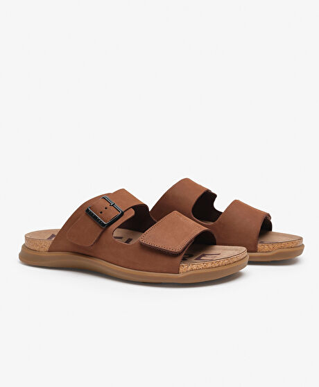 Erkek Vizon Nubuk Hakiki Deri Terlik