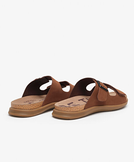 Erkek Vizon Nubuk Hakiki Deri Terlik