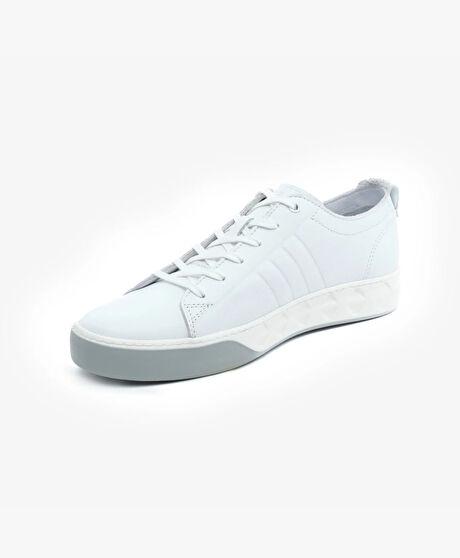 Erkek Beyaz Hakiki Deri Sneaker Ayakkabı