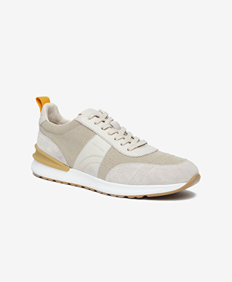 Erkek Beyaz Hakiki Deri Günlük Spor Ayakkabı