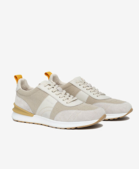 Erkek Beyaz Hakiki Deri Günlük Spor Ayakkabı