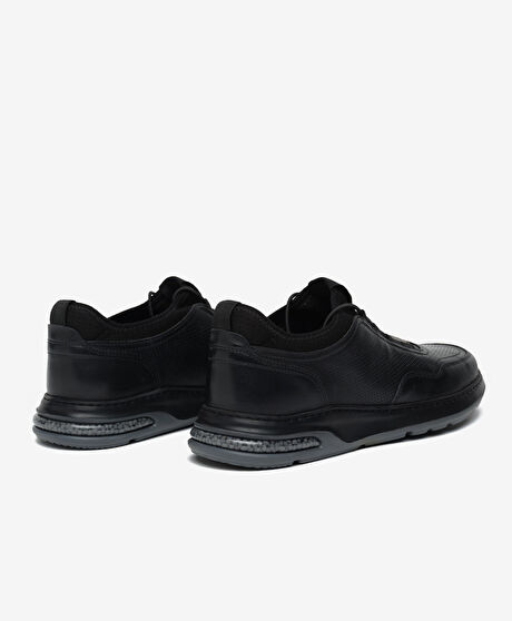 Erkek Siyah Hakiki Deri Casual Ayakkabı