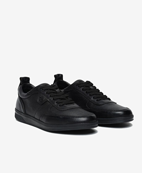 Erkek Siyah Hakiki Deri Casual Ayakkabı