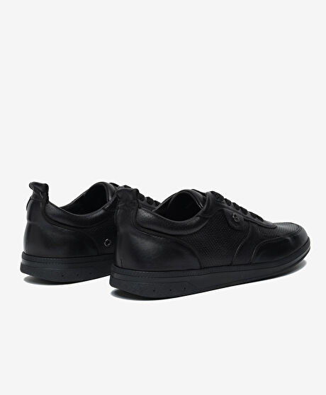 Erkek Siyah Hakiki Deri Casual Ayakkabı