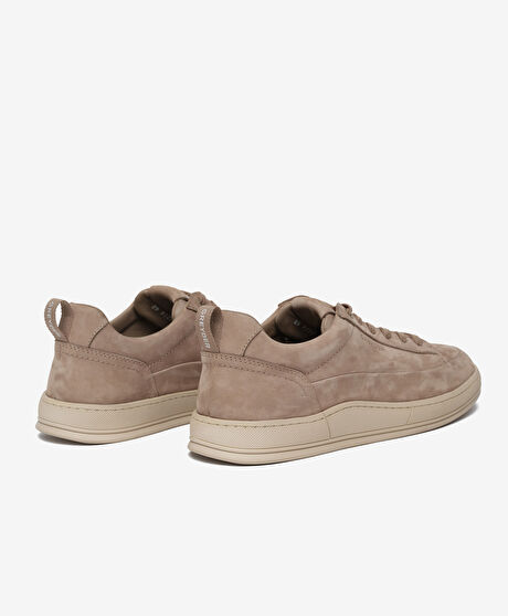 Erkek Vizon Hakiki Deri Sneaker Ayakkabı