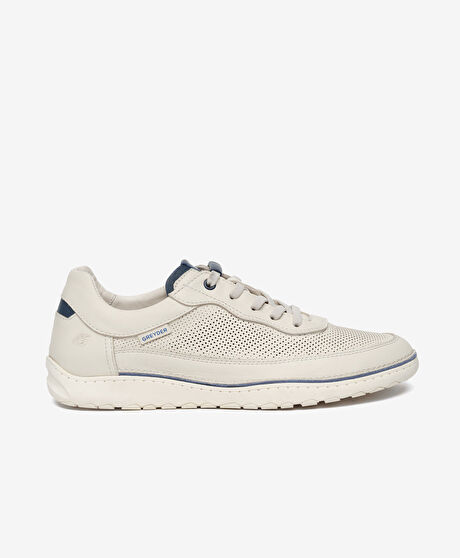 Erkek Kirli Beyaz Hakiki Deri Casual Ayakkabı