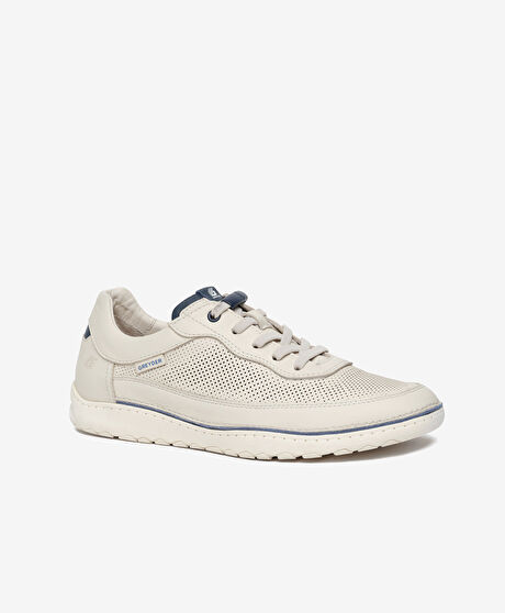 Erkek Kirli Beyaz Hakiki Deri Casual Ayakkabı