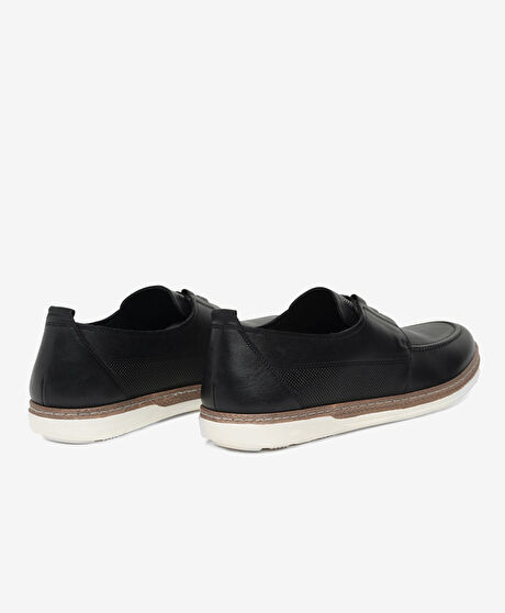 Erkek Siyah Hakiki Deri Casual Ayakkabı