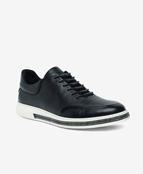 Erkek Siyah Hakiki Deri Casual Ayakkabı