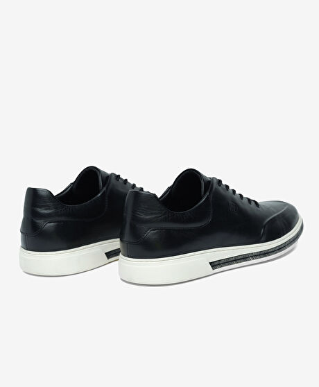 Erkek Siyah Hakiki Deri Casual Ayakkabı