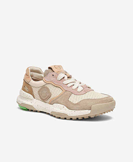 Kadın Ekru Hakiki Deri Spor Ayakkabı