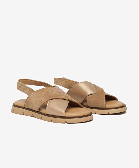 Kadın Taba Hakiki Deri Sandalet