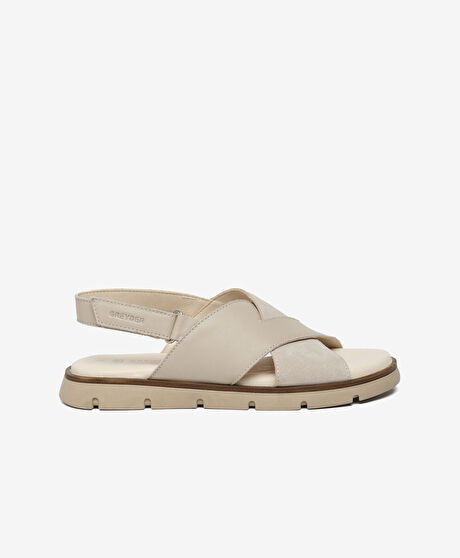 Kadın Vizon Hakiki Deri Sandalet