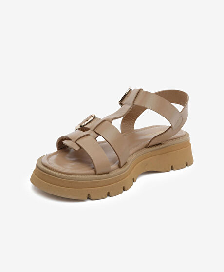 Kadın Vizon Hakiki Deri Sandalet