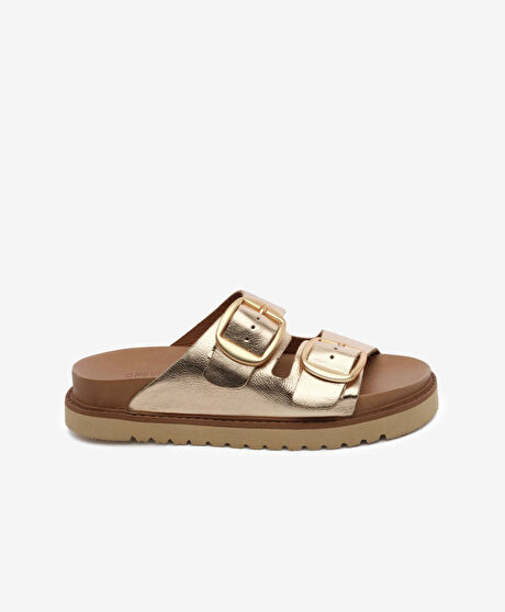 Kadın Bakır Hakiki Deri Terlik