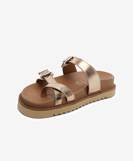 Kadın Bakır Hakiki Deri Terlik