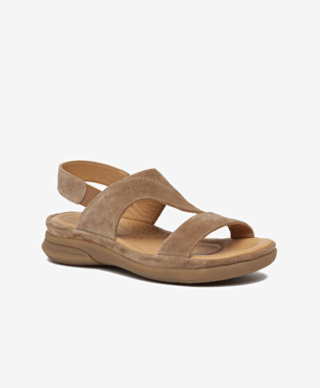 Kadın Tütün Hakiki Deri Comfort Sandalet