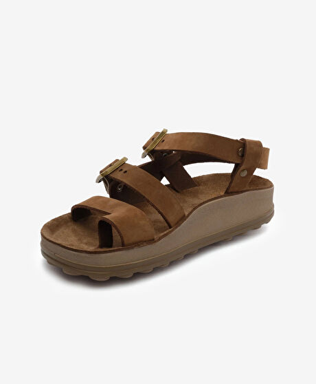 Kadın Sigaro Nubuk Hakiki Deri Sandalet