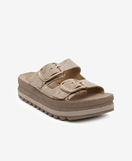 Kadın Pembe Yılan Hakiki Deri Terlik