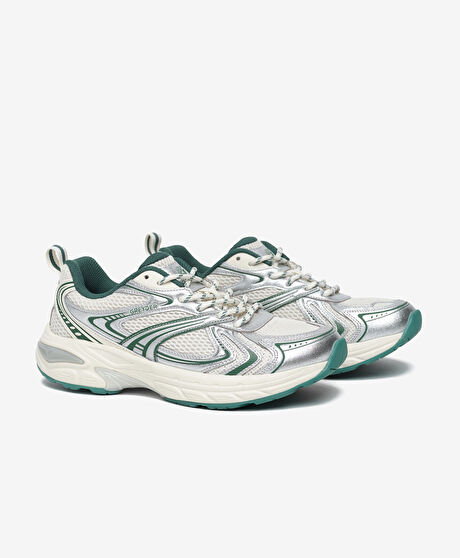 Kadın Kirli Beyaz Yeşil Spor Ayakkabı