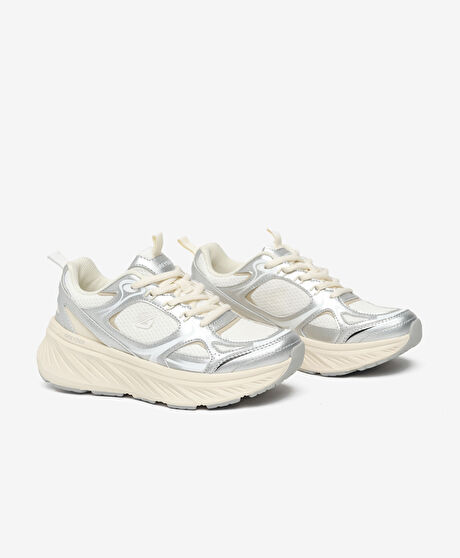 Kadın Beyaz Gümüş Spor Ayakkabı