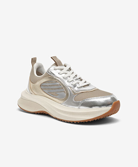 Kadın Gümüş Günlük Spor Ayakkabı