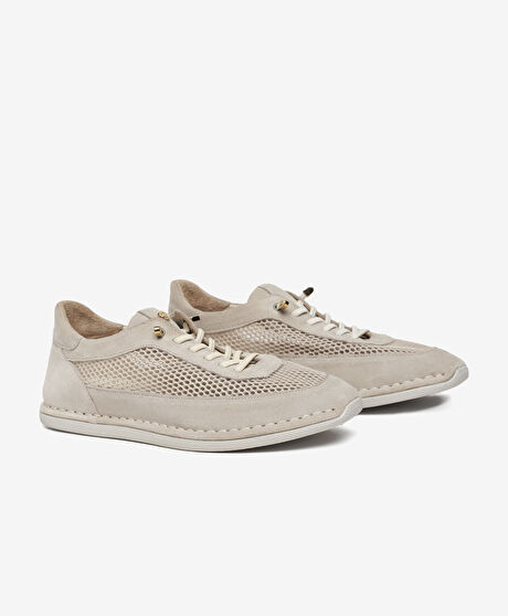 Kadın Bej Süet Hakiki Deri Casual Ayakkabı