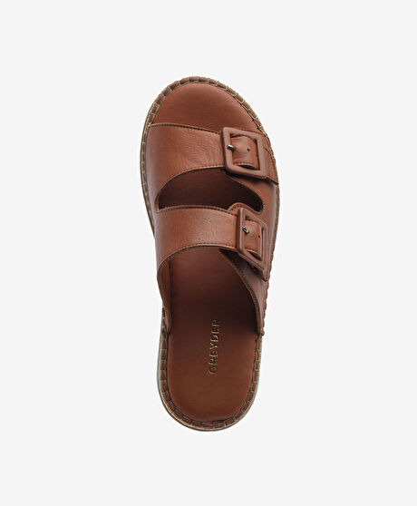 Kadın Taba Hakiki Deri Comfort Terlik