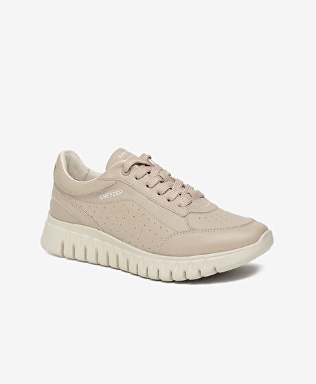 Kadın Vizon Hakiki Deri Spor Ayakkabı