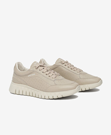 Kadın Vizon Hakiki Deri Spor Ayakkabı