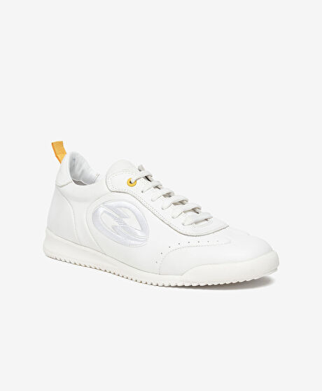 Kadın Beyaz Hakiki Deri Sneaker Ayakkabı