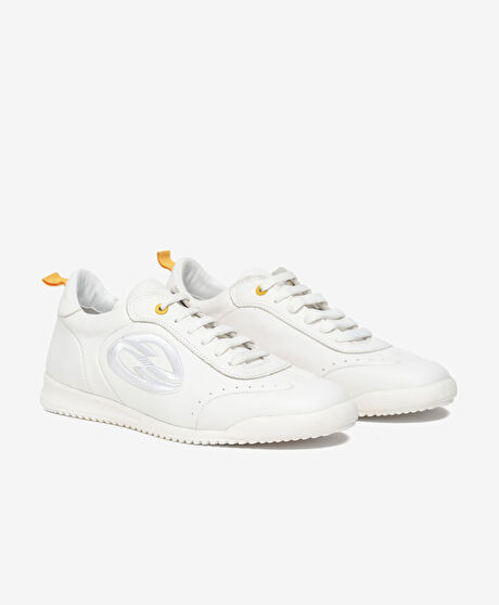 Kadın Beyaz Hakiki Deri Sneaker Ayakkabı