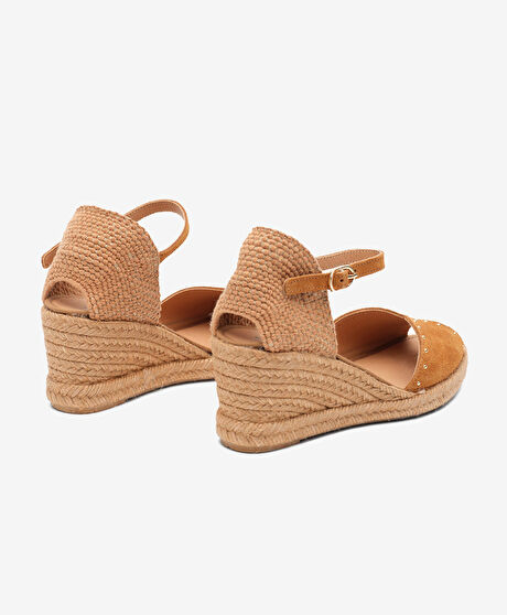 Kadın Taba Süet Comfort Sandalet