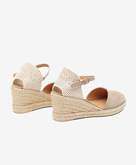 Kadın Vizon Süet Comfort Sandalet