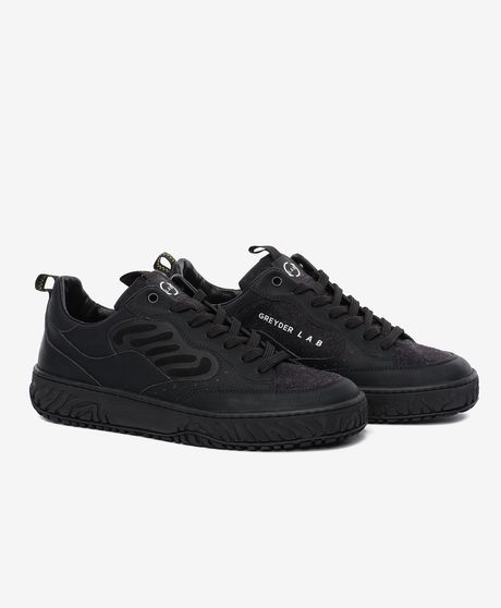 Erkek Siyah Hakiki Deri Sneaker Ayakkabı