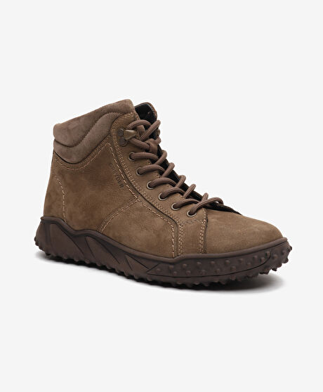 Erkek Duman Hakiki Deri Sneaker Bot