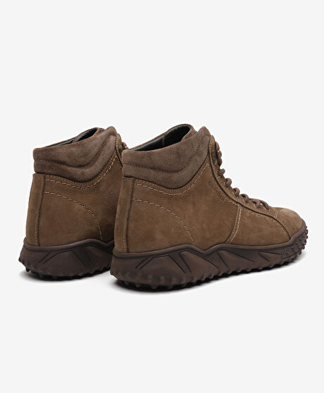 Erkek Duman Hakiki Deri Sneaker Bot