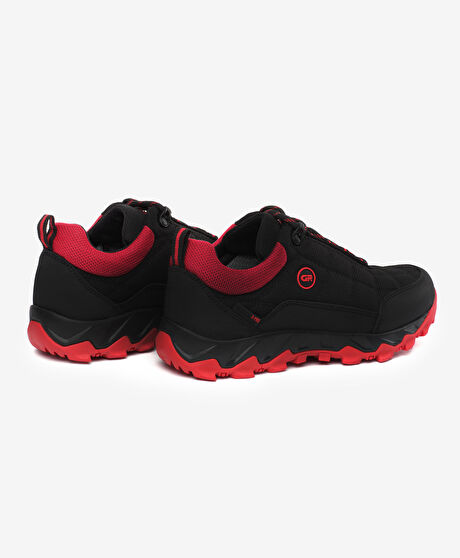 Kadın Siyah Kırmızı Su Geçirmez Ayakkabı