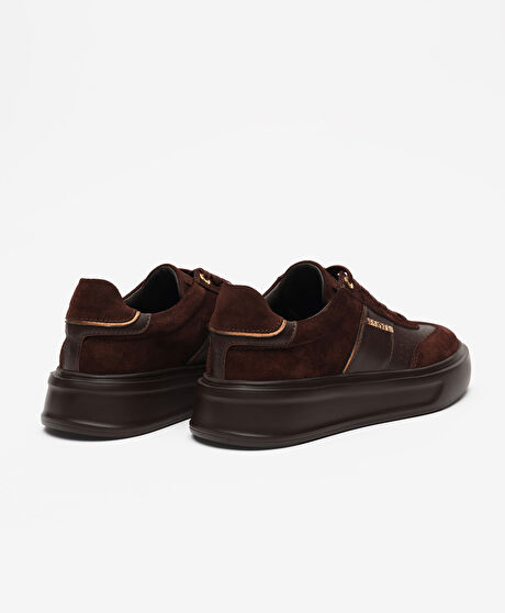 Kadın Kahverengi Hakiki Deri Sneaker Ayakkabı